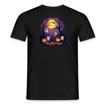 Schrecken & Spaß! Schrecken und Spaß! - Männer T-Shirt - Schwarz - Vorne - AI Model Male 178 light (178cm)