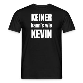 Personne ne peut le faire comme Kevin. - T-shirt homme - noir - Devant - AI Model Male 178 light (178cm)