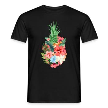 Pineapple - Men's T-Shirt - black - Front - AI Model Male 178 light (178cm)