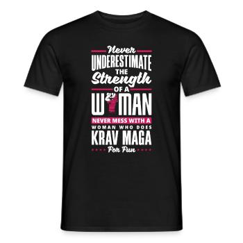 Self Defense Martial Arts Krav Maga Female - Männer T-Shirt - Schwarz - Vorne - AI Model Male 178 light (178cm)