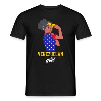 Venezuela Venezuela Venezuela Drapeau Vénézuélien Vénézuélien - T-shirt homme - noir - Devant - AI Model Male 178 light (178cm)
