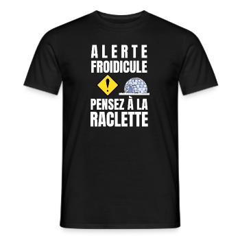 alerte froidicule - T-shirt homme - noir - Devant - AI Model Male 178 light (178cm)