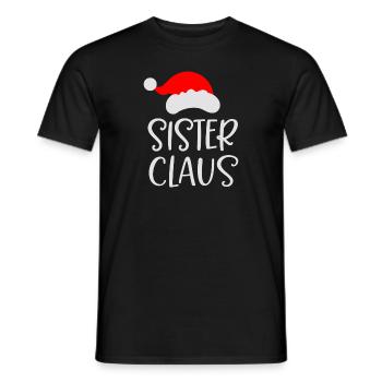 T-shirt drôle de sœur Père Noël - T-shirt homme - noir - Devant - AI Model Male 178 light (178cm)