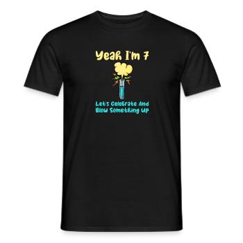 Anniversaire du scientifique Sept - T-shirt homme - noir - Devant - AI Model Male 178 light (178cm)