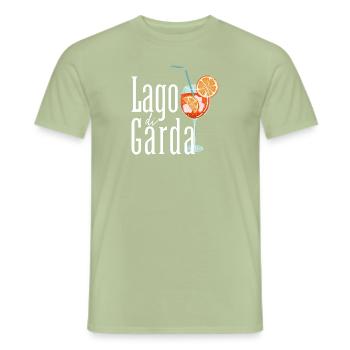 Lago di Garda Lake Garda - Men's T-Shirt - sage - Front - AI Model Male 178 light (178cm)