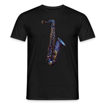 Saxophone - T-shirt homme - noir - Devant - AI Model Male 178 light (178cm)