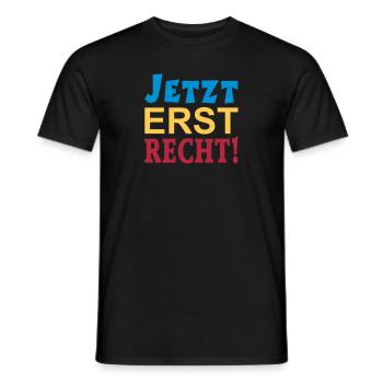 NOW ONLY RIGHT! - Men's T-Shirt - black - Front - AI Model Male 178 light (178cm)