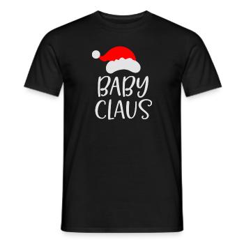 T-shirt amusant pour bébé Père Noël - T-shirt homme - noir - Devant - AI Model Male 178 light (178cm)