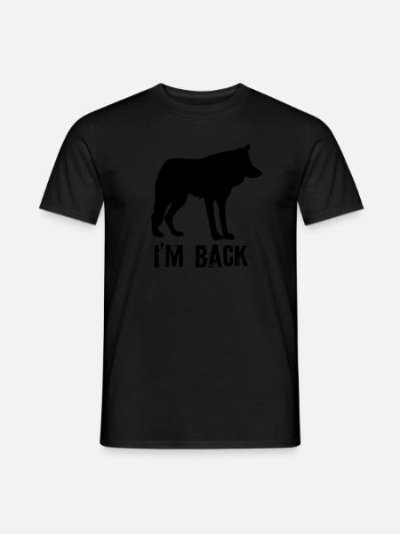 Wolf wolves Germany back nature conservation native - Men's T-Shirt - black