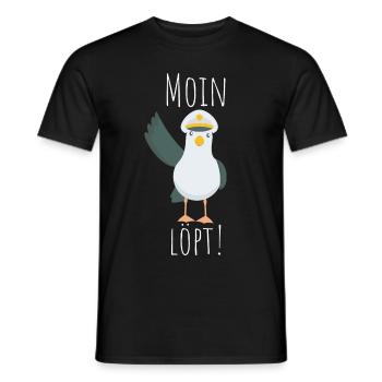 Moin Löpt - Männer T-Shirt - Schwarz - Vorne - AI Model Male 178 light (178cm)