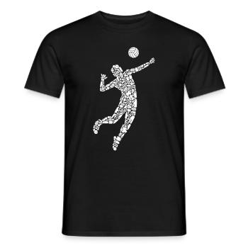 Volleyball Symbole Kids Jungen Volleyballer - Männer T-Shirt - Schwarz - Vorne - AI Model Male 178 light (178cm)