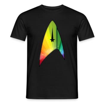 Star Trek Discovery Sternenflotte Delta Gay Pride - Männer T-Shirt - Schwarz - Vorne - AI Model Male 178 light (178cm)