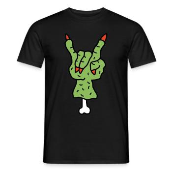 Halloween Zombie Hand Rock - Men's T-Shirt - black - Front - AI Model Male 178 light (178cm)