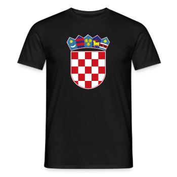 Hrvatski Grb Croatia Flag Croatie Drapeau Hrvatska - T-shirt homme - noir - Devant - AI Model Male 178 light (178cm)