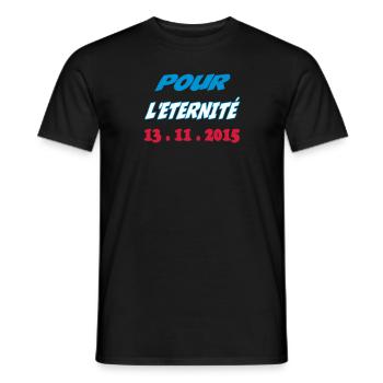 Pour l'éternité - Men's T-Shirt - black - Front - AI Model Male 178 light (178cm)