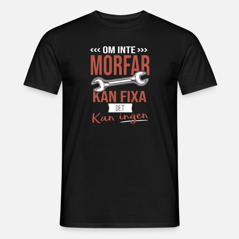 om inte morfar kan fixa cool gåva farfar. - T-shirt herr - svart