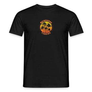 Retro Melbourne Florida Souvenir Vintage Palme - Männer T-Shirt - Schwarz - Vorne - AI Model Male 178 light (178cm)