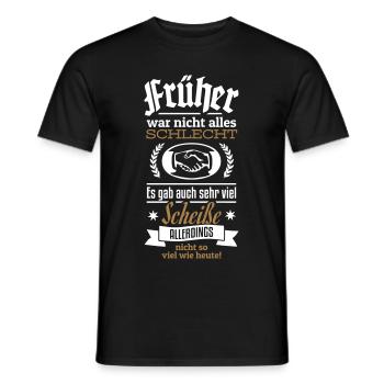 Früher war nicht alles schlecht - Männer T-Shirt - Schwarz - Vorne - AI Model Male 178 light (178cm)