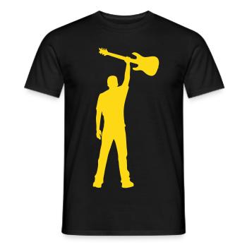 guitar power - Männer T-Shirt - Schwarz - Vorne - AI Model Male 178 light (178cm)