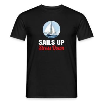 Segeln Boot Kapitän Segelboot Schiff Segler - Männer T-Shirt - Schwarz - Vorne - AI Model Male 178 light (178cm)