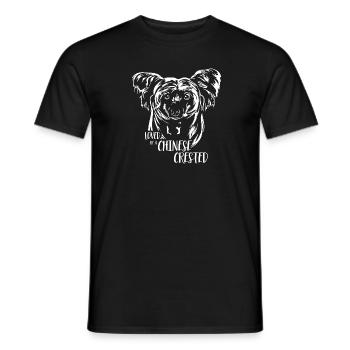 CHINESE CRESTED Dog Saying Dogs Saying Dogs - Men's T-Shirt - black - Front - AI Model Male 178 light (178cm)