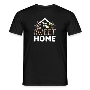Home Sweet Home, home is the most beautiful - Men's T-Shirt - black - Front - AI Model Male 178 light (178cm)