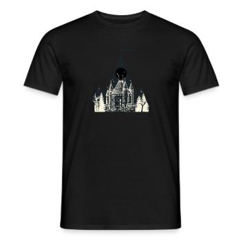 Castle Castle Bergfried Design Middle Ages - Men's T-Shirt - black - Front - AI Model Male 178 light (178cm)