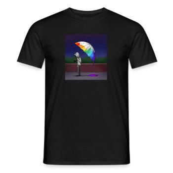 Sad Man - Men's T-Shirt - black - Front - AI Model Male 178 light (178cm)