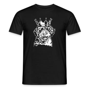 Lagotto Romagnolo Krone Hunde Hund Wilsigns - Männer T-Shirt - Schwarz - Vorne - AI Model Male 178 light (178cm)