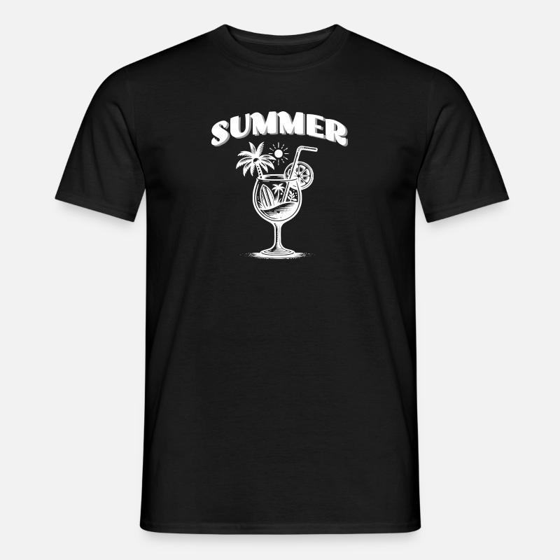 summer beach - Männer T-Shirt - Schwarz