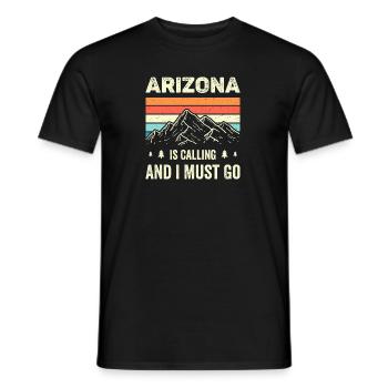 L’Arizona m’appelle et je dois y aller - T-shirt homme - noir - Devant - AI Model Male 178 light (178cm)