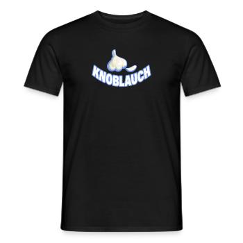 KNOBLAUCH - Männer T-Shirt - Schwarz - Vorne - AI Model Male 178 light (178cm)