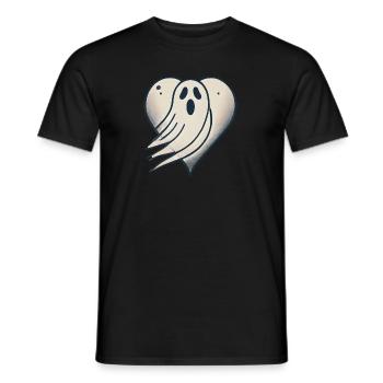 Geisterherz - Männer T-Shirt - Schwarz - Vorne - AI Model Male 178 light (178cm)