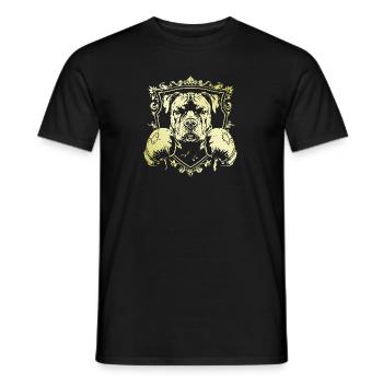 Hund Boxer - Männer T-Shirt - Schwarz - Vorne - AI Model Male 178 light (178cm)