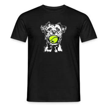 Border Terrier Chien Chien Wilsigns - T-shirt homme - noir - Devant - AI Model Male 178 light (178cm)