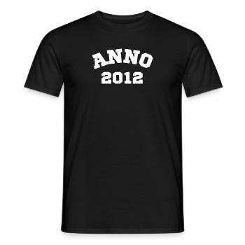Anno 2012 Birthday Year of birth - Men's T-Shirt - black - Front - AI Model Male 178 light (178cm)