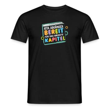 Kita Absolvent Bereit für Kapitel Einschulung Gesc - Männer T-Shirt - Schwarz - Vorne - AI Model Male 178 light (178cm)