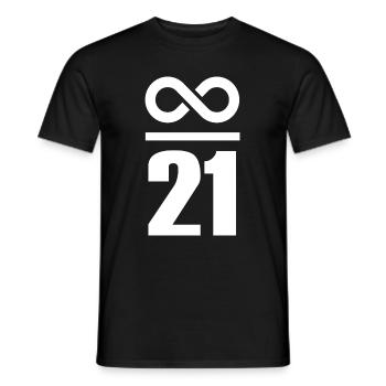 Bitcoin Sprüche Wertspeicher Unendlich 21 - Männer T-Shirt - Schwarz - Vorne - AI Model Male 178 light (178cm)