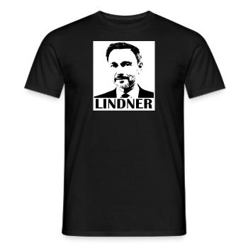 Legende Christian Lindner FDP Politiker Finanzen - Männer T-Shirt - Schwarz - Vorne - AI Model Male 178 light (178cm)