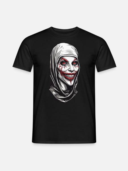 Grusel Nonne Horror und Ekel an Halloween - Männer T-Shirt - Schwarz