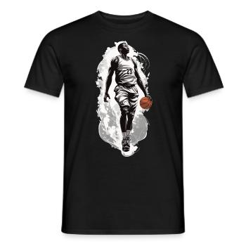 Basketball Dribbling Dynamik Streetwear Design - Männer T-Shirt - Schwarz - Vorne - AI Model Male 178 light (178cm)