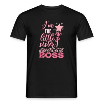 Ich bin die kleine Schwester, die mich zum Boss macht - Männer T-Shirt - Schwarz - Vorne - AI Model Male 178 light (178cm)