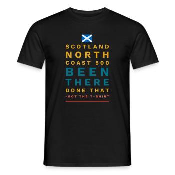 scottish coast nc 500 - Men's T-Shirt - black - Front - AI Model Male 178 light (178cm)