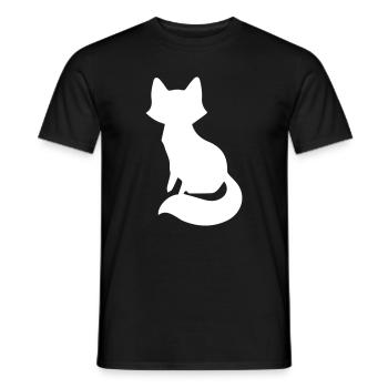 Verspieltes Fuchs Silhouetten Design - Männer T-Shirt - Schwarz - Vorne - AI Model Male 178 light (178cm)