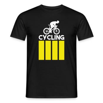 Cycling - Modern - Männer T-Shirt - Schwarz - Vorne - AI Model Male 178 light (178cm)