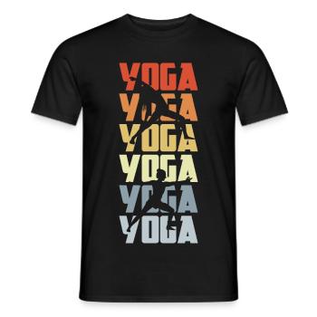 Yoga Vintage Look - T-shirt homme - noir - Devant - AI Model Male 178 light (178cm)