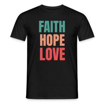Foi Espoir Amour - T-shirt homme - noir - Devant - AI Model Male 178 light (178cm)