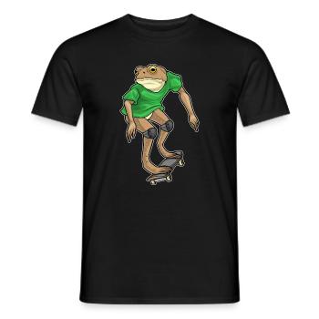 Frog Skater Skateboard - Men's T-Shirt - black - Front - AI Model Male 178 light (178cm)
