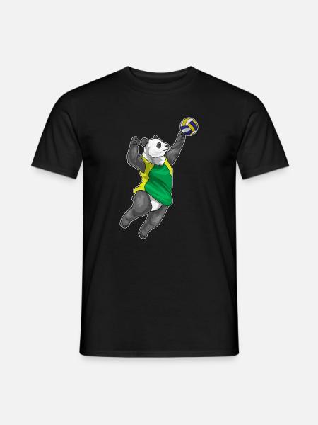 Panda Volleyball Player Volleyball - Men's T-Shirt - black
