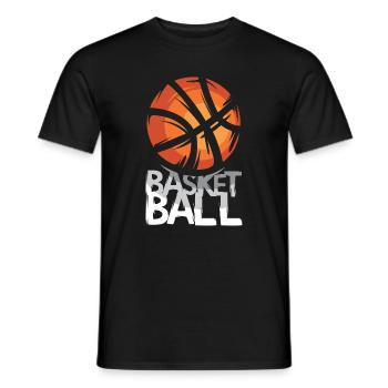Basketball Graphics – Street Style Design - Men's T-Shirt - black - Front - AI Model Male 178 light (178cm)